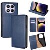 Per Redmi Note 14 Pro 4G Gloss Oil Custodia magnetica in pelle tinta unita (blu)
