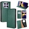 Per Redmi Note 14 Pro 4G Gloss Oil Custodia magnetica in pelle tinta unita (verde)
