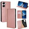 Per Redmi Turbo 4 Gloss Oil Custodia magnetica in pelle tinta unita (oro rosa)