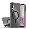 Per Samsung Galaxy A55 5G Plating Gradient Discolor MagSafe Custodia per telefono con supporto (nero)