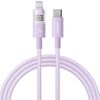 Cavo di ricarica rapida Baseus Display 20W Type-C a 8 pin, lunghezza: 1 m (viola)