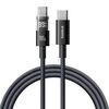 Cavo di ricarica rapida Baseus Display 100W da tipo C a tipo C, lunghezza: 1 m (nero)