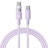 Cavo di ricarica rapida Baseus Display 100W da tipo C a tipo C, lunghezza: 1 m (viola)