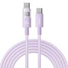 Cavo di ricarica rapida Baseus Display 100W da tipo C a tipo C, lunghezza: 2 m (viola)