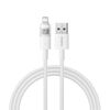 Cavo di ricarica rapida Baseus Display 2.4A USB-A a 8 pin, lunghezza: 1 m (bianco)