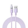 Cavo di ricarica rapida Baseus Display 2.4A USB-A a 8 pin, lunghezza: 2 m (viola)