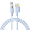 Cavo di ricarica rapida Baseus Display da 100 W USB-A a Type-C, lunghezza: 1 m (blu)