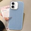 Per iPhone 16 Custodia per telefono con copertura totale glitterata con cornice per fotocamera in strass incorporati (blu)