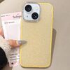 Per iPhone 15 Plus Custodia per telefono con copertura totale glitterata con cornice per fotocamera in strass incorporati (giallo)