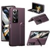 Per Samsung Galaxy Z Fold3 5G Custodia per telefono con supporto pieghevole integrato Skin Feel (bordeaux)