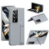 Per Samsung Galaxy Z Fold3 5G Custodia per telefono con supporto pieghevole integrato Skin Feel (grigio)