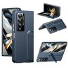 Per Samsung Galaxy Z Fold3 5G Custodia per telefono con supporto pieghevole integrato Skin Feel (blu)