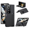Per Samsung Galaxy Z Fold3 5G Custodia per telefono con supporto pieghevole integrato Skin Feel (nero)