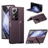 Per Samsung Galaxy Z Fold5 Custodia per telefono con supporto pieghevole integrato Skin Feel (bordeaux)