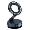 K11 Supporto per cellulare da tavolo in metallo per auto Supporto magnetico per telefono pieghevole sottovuoto (nero)