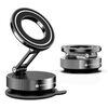 K11 Supporto per cellulare in metallo per auto da tavolo Supporto per telefono magnetico pieghevole sottovuoto (argento)