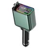 GC08B Tipo-C + 8 Pin Cavi retrattili Caricabatterie rapido per auto Adattatore per display di tensione luce ambientale