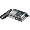 GZ16 con cavo di tipo C retrattile, caricabatteria con display della tensione per auto, lettore MP3 compatibile con Bluetooth