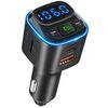 Adattatore per visualizzazione della tensione per chiamate in vivavoce BC80, caricabatteria per auto, lettore MP3 compatibile con Bluetooth