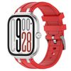 Per Redmi Watch 5 / Xiaomi Smart Band 9 Pro Cinturino in silicone con connettore in metallo argentato (rosso)