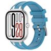 Per Redmi Watch 5 / Xiaomi Smart Band 9 Pro Cinturino in silicone con connettore in metallo argentato (blu mare)