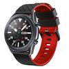 Cinturino per orologio in silicone bicolore Twill da 22 mm (nero rosso)