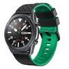 Cinturino per orologio in silicone bicolore Twill da 22 mm (nero verde)