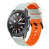 Cinturino per orologio in silicone bicolore Twill da 22 mm (grigio arancione)