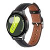 Cinturino per orologio in vera pelle con fibbia quadrata e trama Litchi da 20 mm (nero)