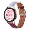 Cinturino per orologio in vera pelle con fibbia quadrata e trama Litchi da 20 mm (blu + rosso vino)
