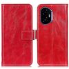 Custodia per telefono in pelle Flip con texture Crazy Horse Retro per Honor 400 (rossa)