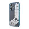 Per OPPO A5 Pro 5G Custodia per telefono con foro sottile e placcatura trasparente globale (blu)