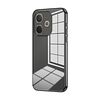 Per OPPO A5 Pro 5G Custodia per telefono con foro sottile e placcatura trasparente globale (nero)