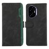 Custodia per telefono in pelle magnetica RFID Color Block ABEEL per Honor 400 (nero-verde)