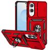 Per Samsung Galaxy S25 Edge 5G Custodia per telefono con supporto scorrevole Camshield (rosso)