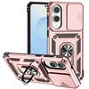 Per Samsung Galaxy S25 Edge 5G Custodia per telefono con supporto scorrevole Camshield (oro rosa)