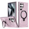 Per Samsung Galaxy S22 Ultra 5G Custodia per telefono con supporto MagSafe satinato (rosa)
