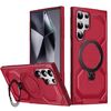 Per Samsung Galaxy S23 Ultra 5G Custodia per telefono con supporto MagSafe satinato (rosso)