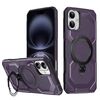 Per iPhone 16 Custodia per telefono con supporto MagSafe satinato (viola)