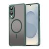 Per Samsung Galaxy S25 Edge 5G Fan Dun Series TPU Hybrid PC Frosted Magsafe Custodia per telefono (verde)