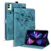 Per Tecno MegaPad 11 Custodia per tablet in pelle goffrata con motivo Sakura Cat (verde)