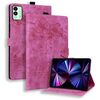 Per Tecno MegaPad 11 Custodia per tablet in pelle goffrata con motivo Sakura Cat (rosso rosa)