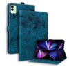 Per Tecno MegaPad 11 Custodia per tablet in pelle goffrata con motivo Sakura Cat (blu)