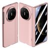 Per Huawei Mate X6 Custodia per telefono con cerniera a rimbalzo automatico con sensazione di pelle integrata (oro rosa)