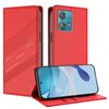 Per Motorola Edge 40 Neo 5G Custodia per telefono in pelle retrò con portafoglio multifunzionale in rilievo (rosso)