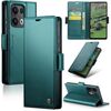 Per OPPO Reno13 Pro Global CaseMe 023 Butterfly Buckle Litchi Texture RFID Anti-theft Custodia per telefono in pelle (verde)