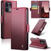 Per OPPO Reno13 Pro Global CaseMe 023 Butterfly Buckle Litchi Texture RFID Anti-theft Custodia per telefono in pelle (rosso)