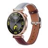 Cinturino per orologio in vera pelle con fibbia quadrata e trama Litchi da 18 mm (blu + rosso vino)