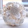 Wedding Holding Perla Diamante Fiori Bouquet da sposa Accessori Damigella d'onore Strass Decorazioni per matrimoni per feste, Diametro: 20 cm