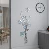 Set di adesivi murali fai-da-te a specchio in stile vaso 3D creativo 2 pezzi, dimensioni: 40 * 60 cm (argento)